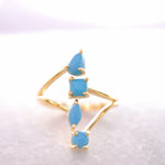 Turquoise Ring ~ 18k Gold Plated ~ MR025A - Maresia Jewelry