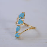 Turquoise Ring ~ 18k Gold Plated ~ MR025A - Maresia Jewelry