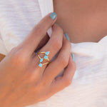 Turquoise Ring ~ 18k Gold Plated ~ MR025A - Maresia Jewelry