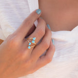 Turquoise Ring ~ 18k Gold Plated ~ MR025A - Maresia Jewelry
