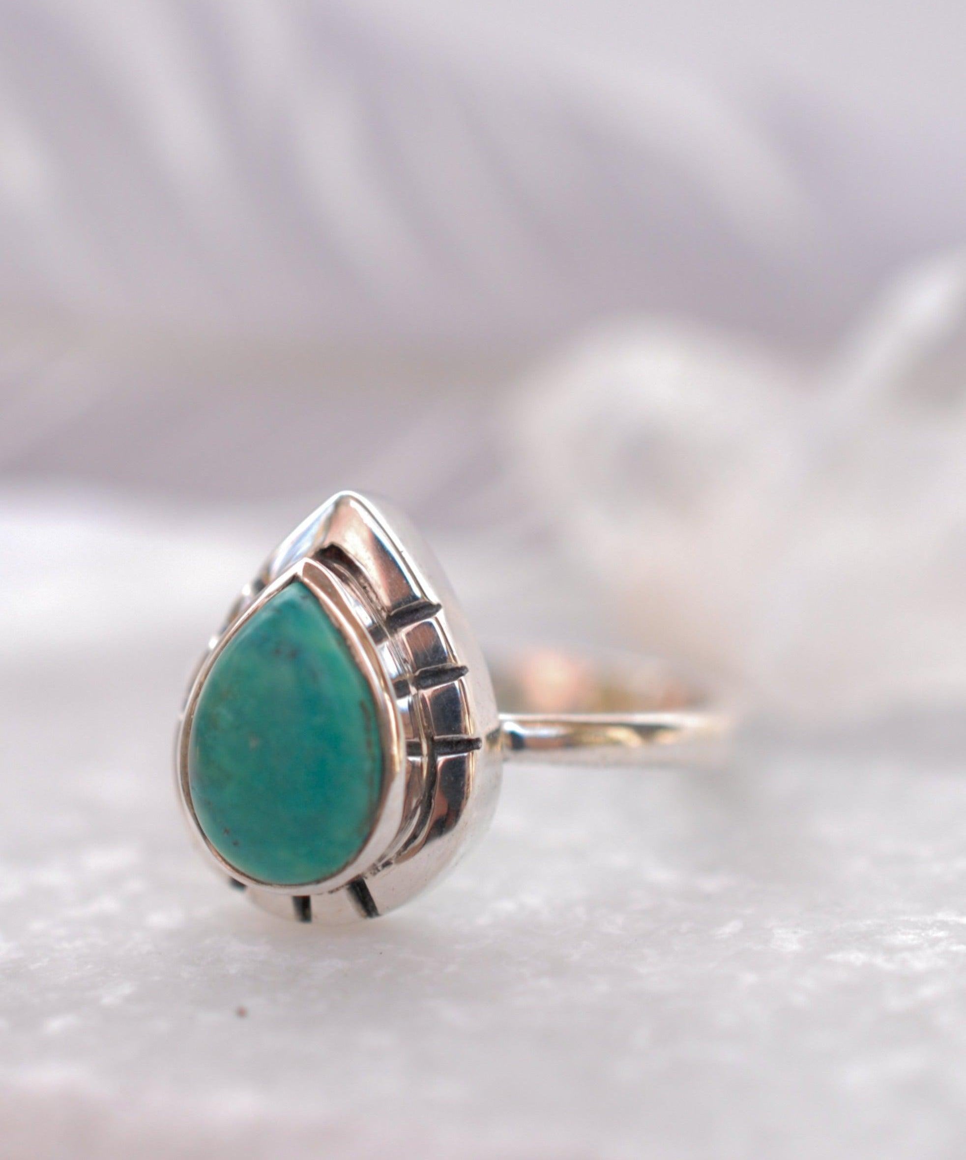 Turquoise Ring ~ Sterling Silver 925 ~MR008 - Maresia Jewelry