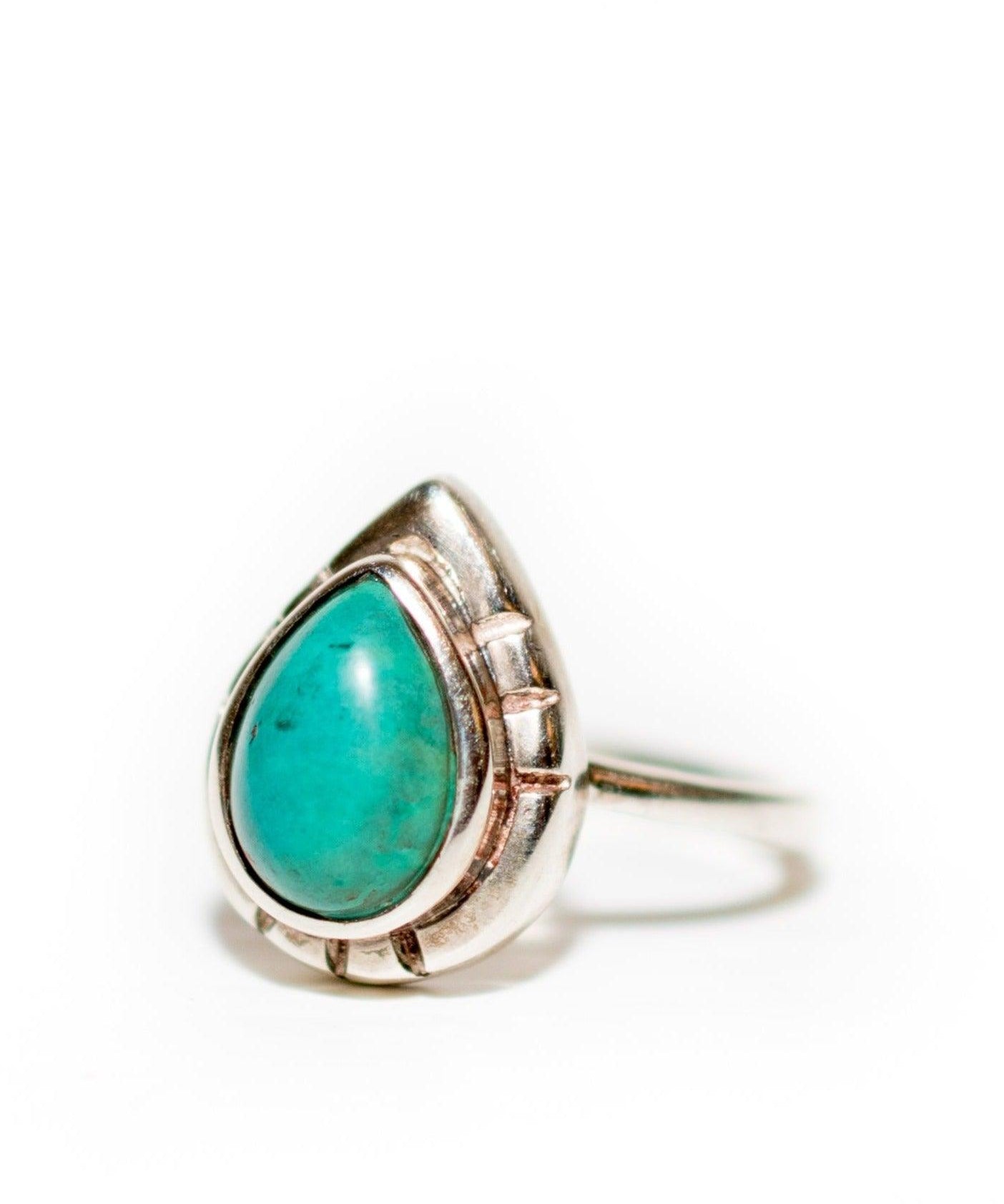 Turquoise Ring ~ Sterling Silver 925 ~MR008 - Maresia Jewelry