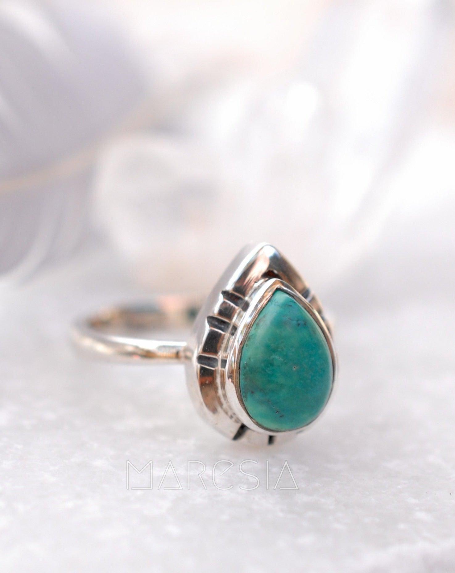 Turquoise Ring ~ Sterling Silver 925 ~MR008 - Maresia Jewelry