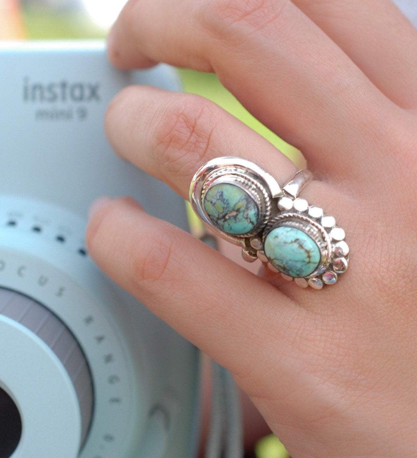 Turquoise Ring ~ Sterling Silver 925 ~MR113 - Maresia Jewelry