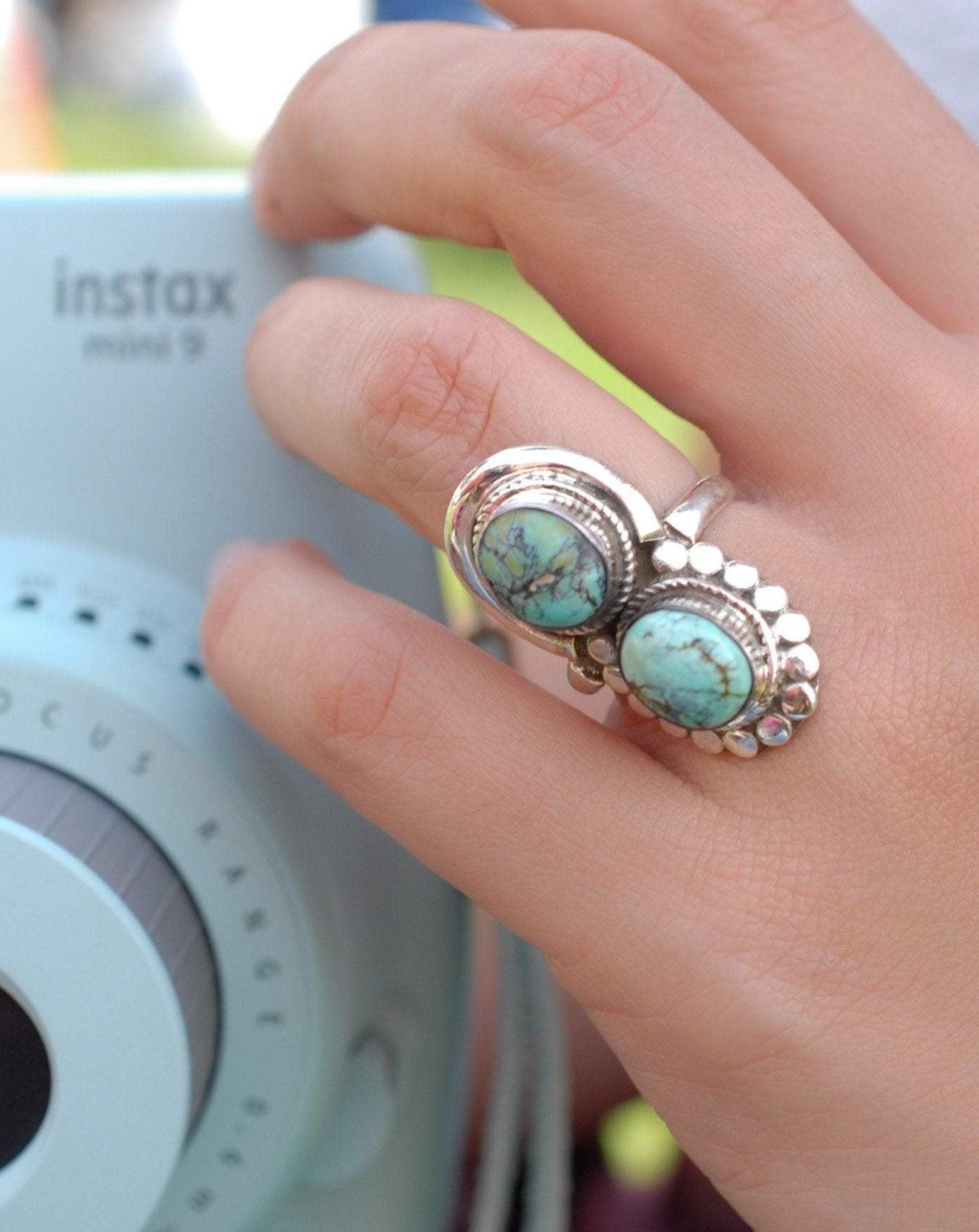Turquoise Ring ~ Sterling Silver 925 ~MR113 - Maresia Jewelry