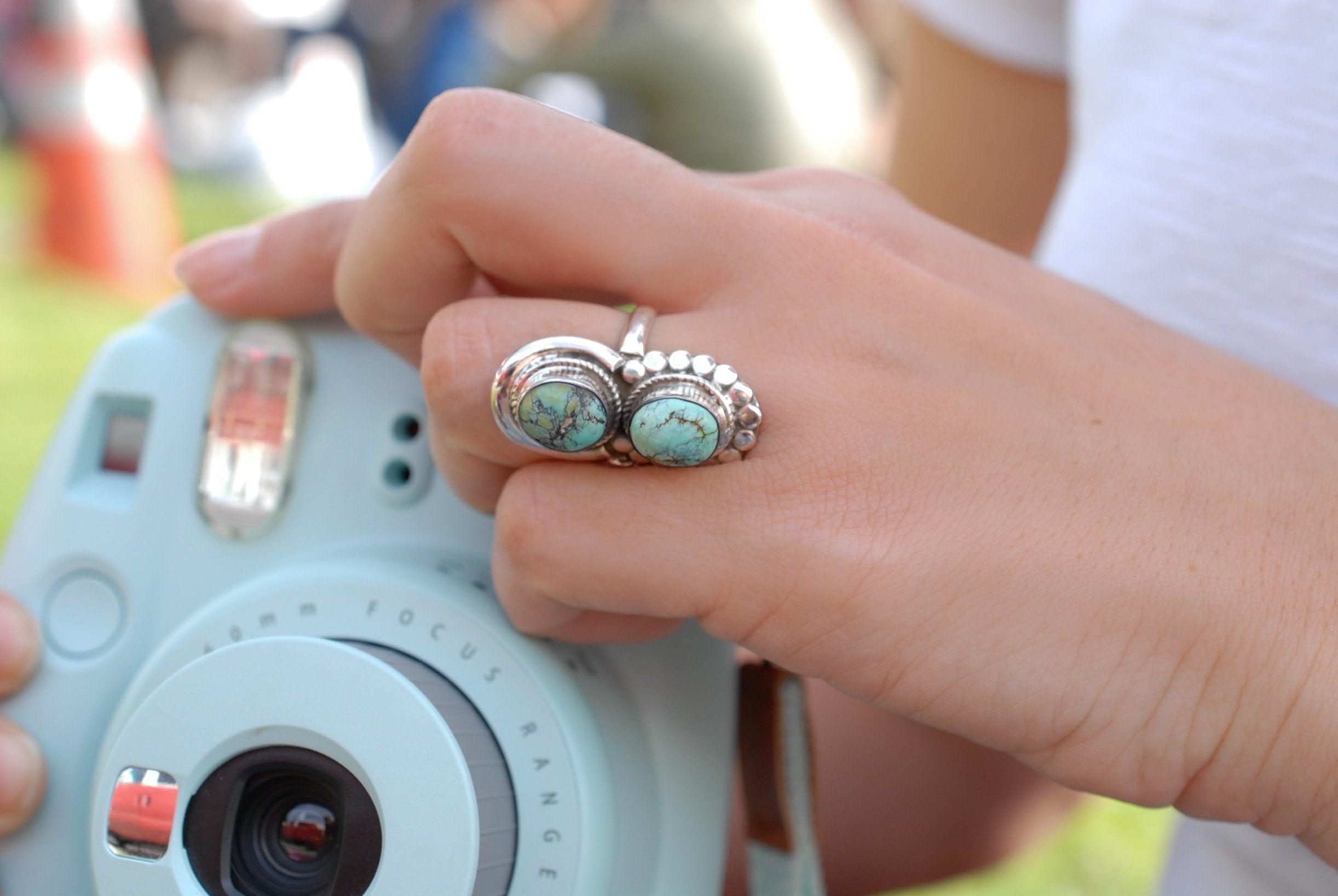 Turquoise Ring ~ Sterling Silver 925 ~MR113 - Maresia Jewelry