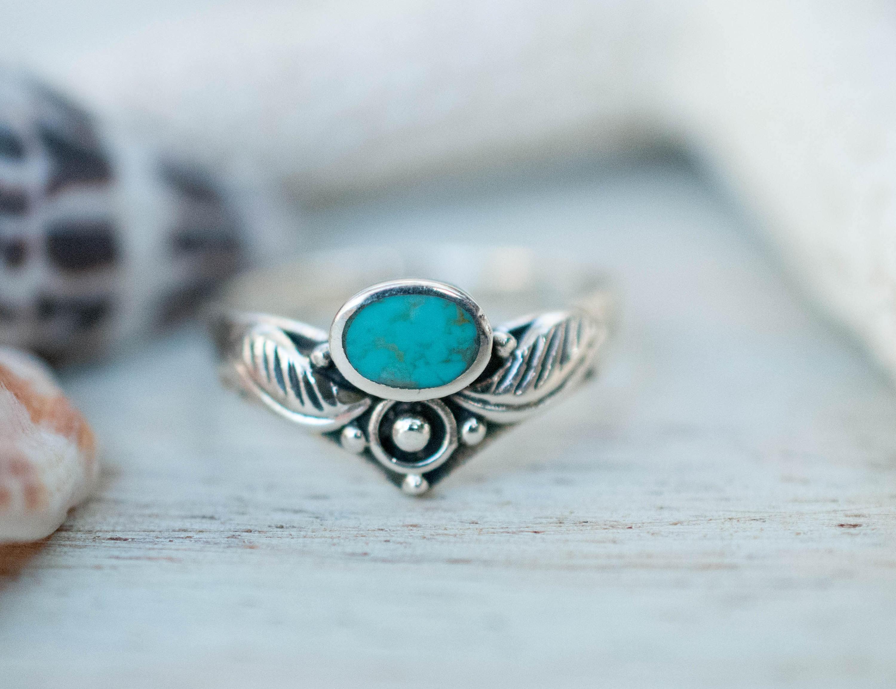 Turquoise Ring ~ Sterling Silver 925 ~ MR133 - Maresia Jewelry