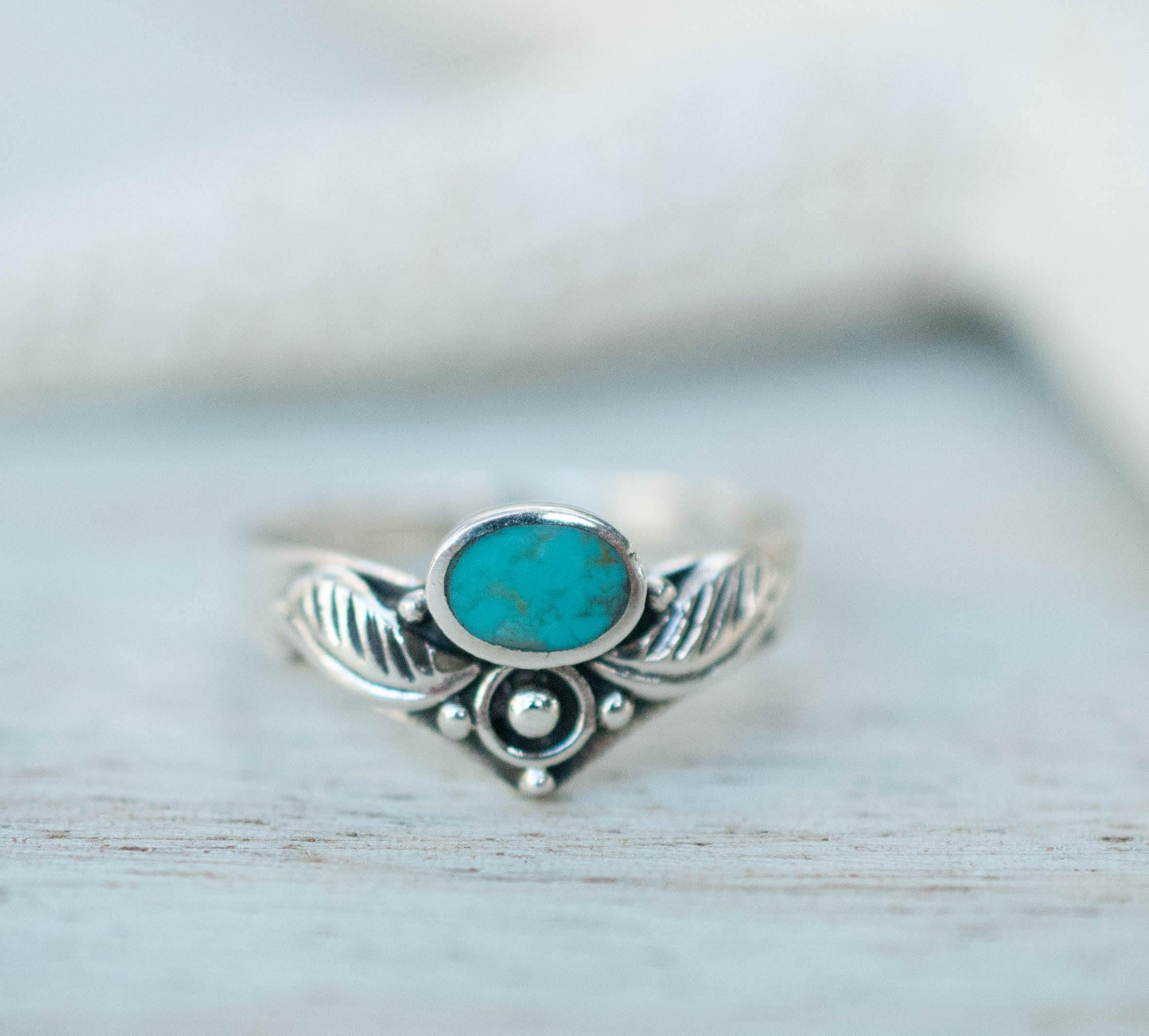Turquoise Ring ~ Sterling Silver 925 ~ MR133 - Maresia Jewelry