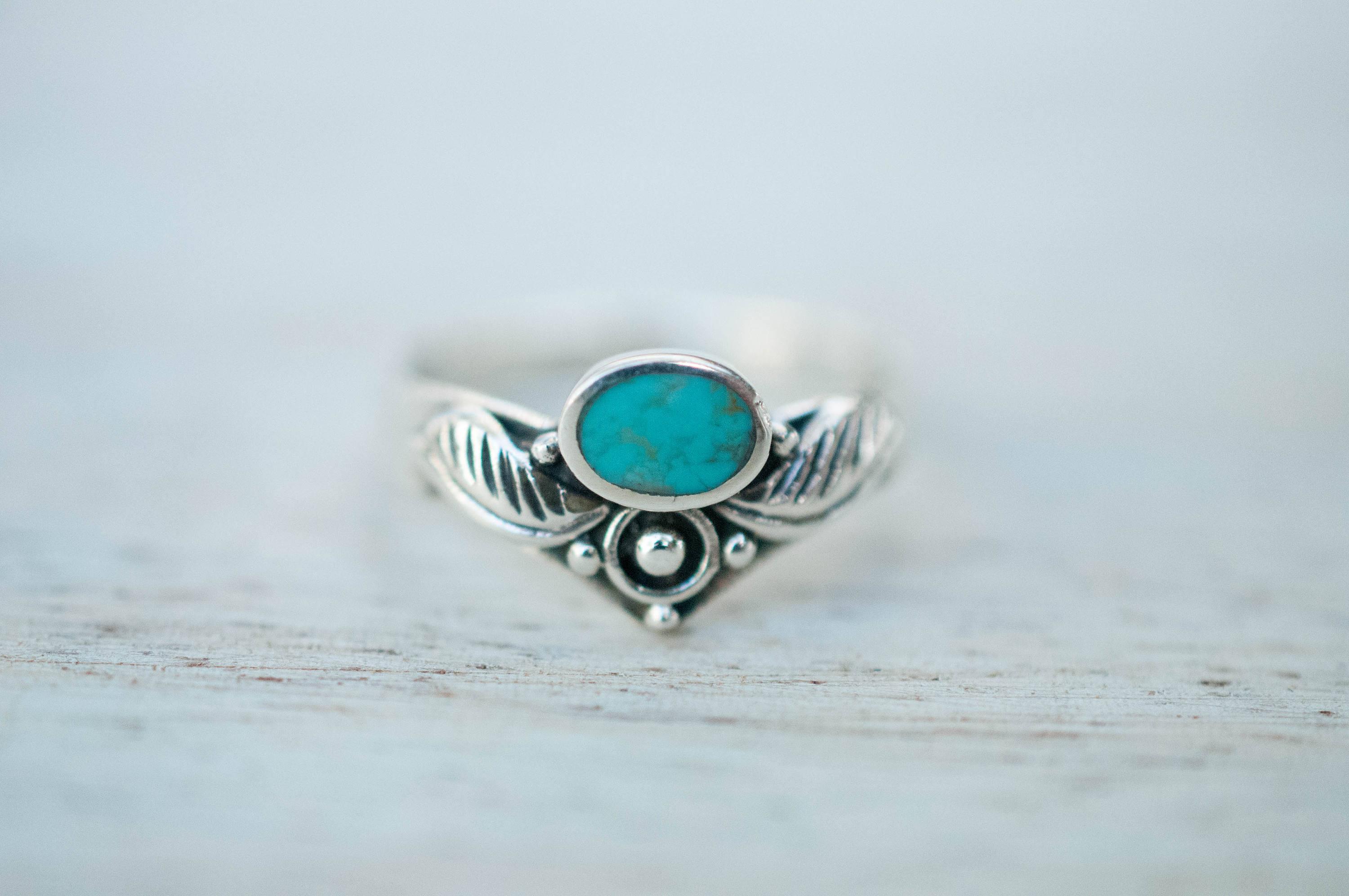 Turquoise Ring ~ Sterling Silver 925 ~ MR133 - Maresia Jewelry