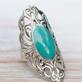 Turquoise Ring ~ Sterling Silver 925 ~  MR137 - Maresia Jewelry