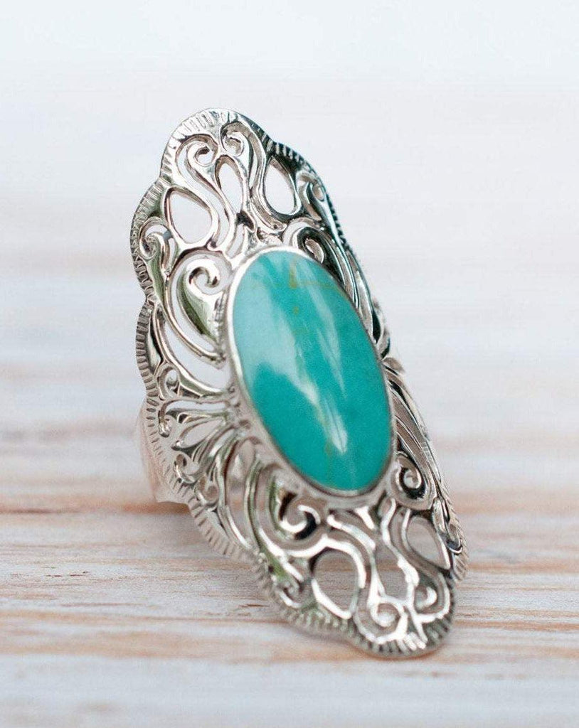 Turquoise Ring ~ Sterling Silver 925 ~  MR137 - Maresia Jewelry