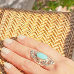 Turquoise Ring ~ Sterling Silver 925 ~  MR137 - Maresia Jewelry