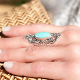 Turquoise Ring ~ Sterling Silver 925 ~  MR137 - Maresia Jewelry