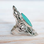 Turquoise Ring ~ Sterling Silver 925 ~  MR137 - Maresia Jewelry