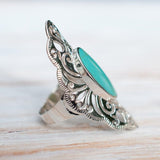 Turquoise Ring ~ Sterling Silver 925 ~  MR137 - Maresia Jewelry