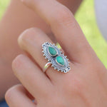 Turquoise Ring ~ Sterling Silver 925 ~MR140 - Maresia Jewelry