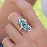 Turquoise Ring ~ Sterling Silver 925 ~MR140 - Maresia Jewelry