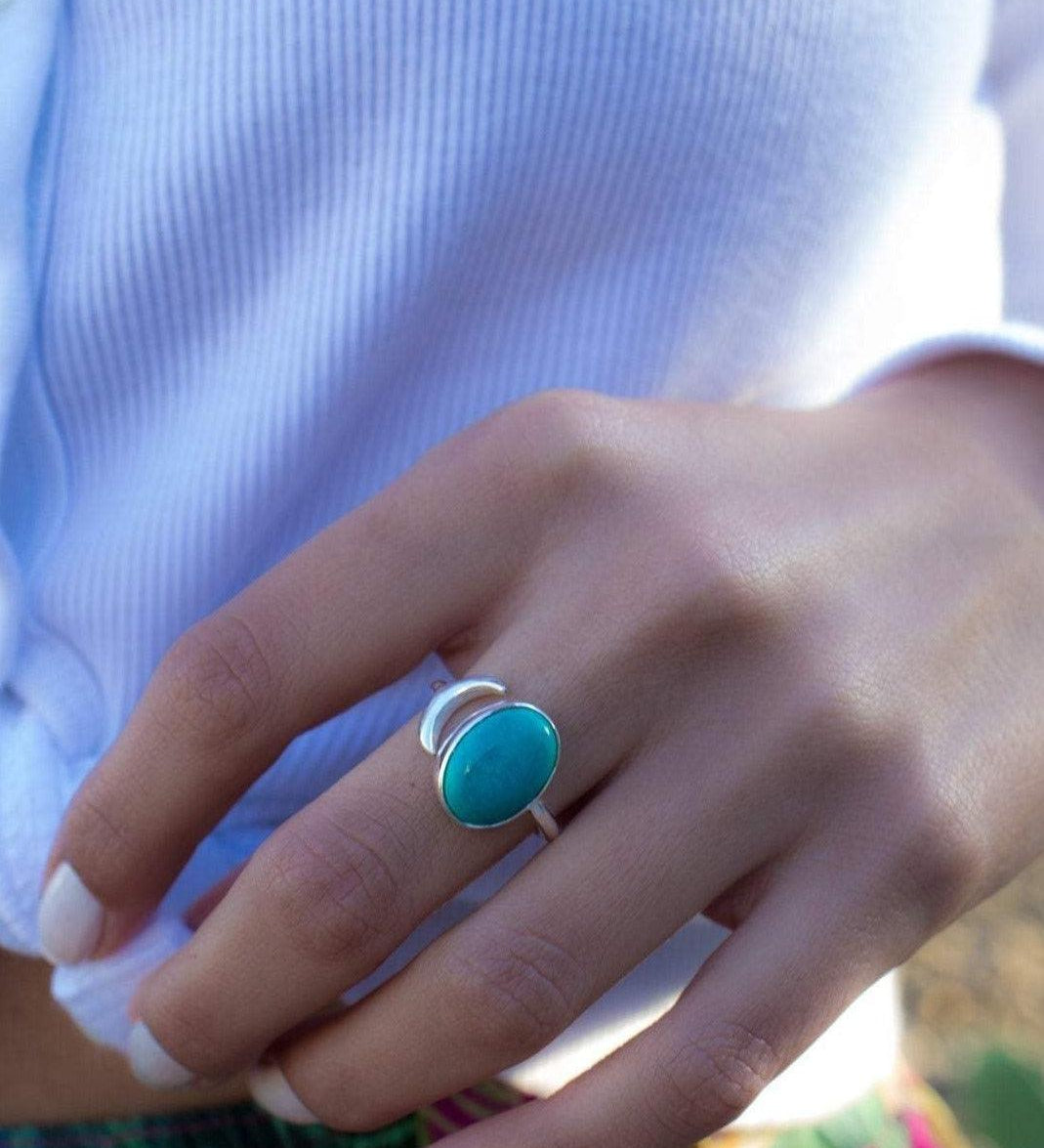 Turquoise Ring ~ Sterling Silver 925 ~ MR178 - Maresia Jewelry