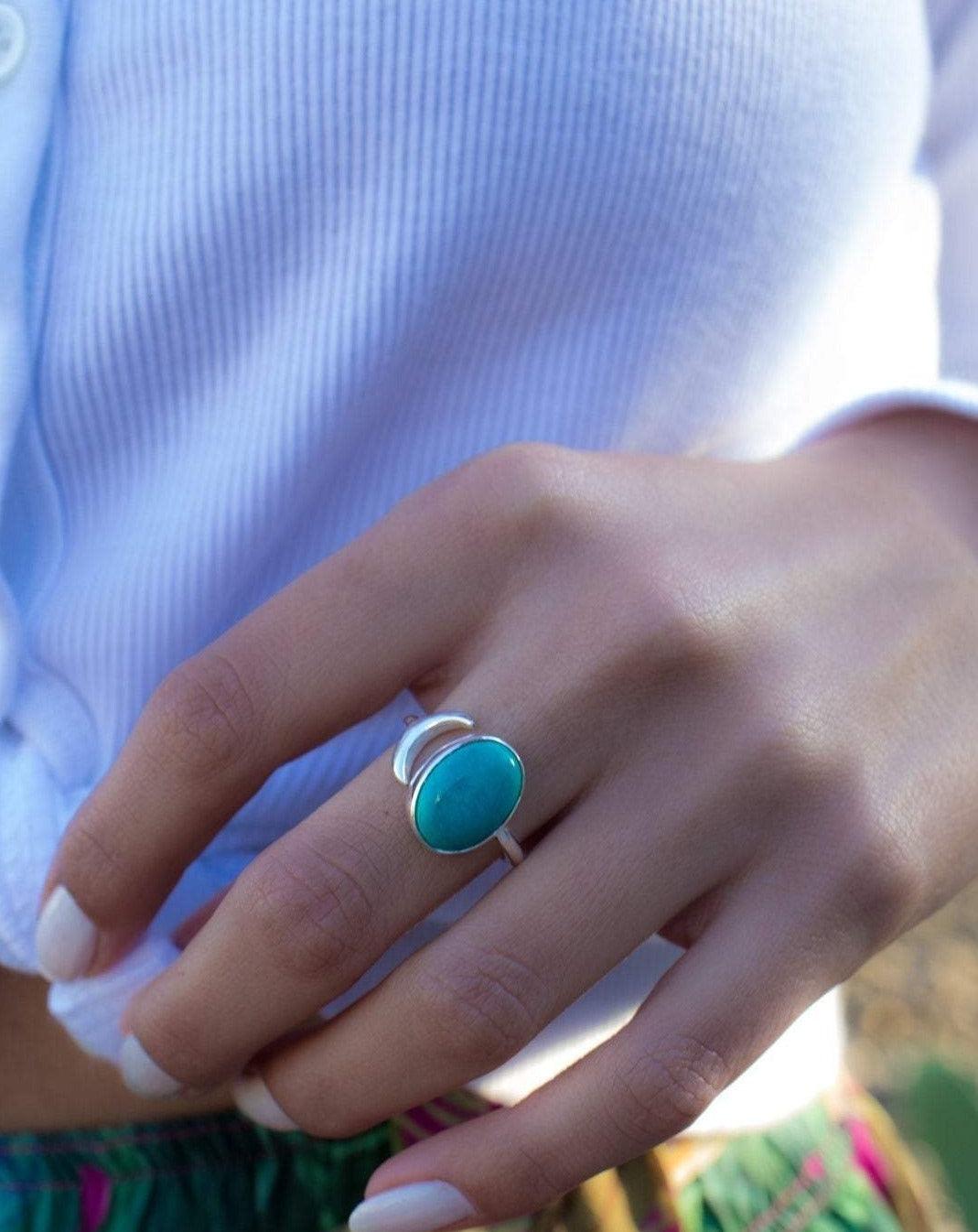 Turquoise Ring ~ Sterling Silver 925 ~ MR178 - Maresia Jewelry