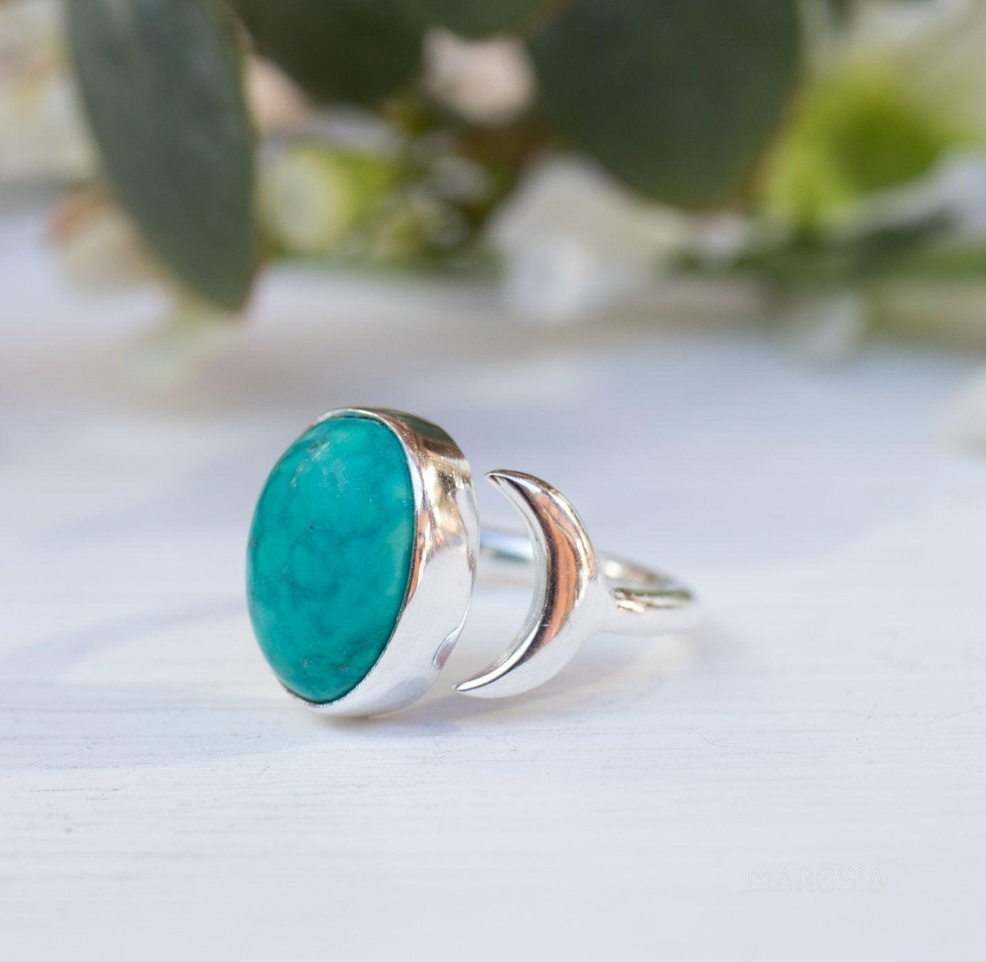 Turquoise Ring ~ Sterling Silver 925 ~ MR178 - Maresia Jewelry