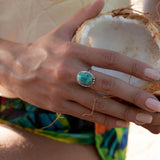 Turquoise Ring ~ Sterling Silver 925 ~ Handmade ~ Statement ~ Hippie ~ Bohemian ~ Jewelry ~Gift For Her ~Gemstone~December Birthstone~ MR227