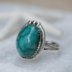 Turquoise Ring ~ Sterling Silver 925 ~ Handmade ~ Statement ~ Hippie ~ Bohemian ~ Jewelry ~Gift For Her ~Gemstone~December Birthstone~ MR227