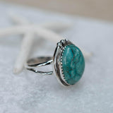 Turquoise Ring ~ Sterling Silver 925 ~ Handmade ~ Statement ~ Hippie ~ Bohemian ~ Jewelry ~Gift For Her ~Gemstone~December Birthstone~ MR227