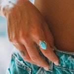 Turquoise Ring ~ Sterling Silver 925 ~ Handmade ~ Statement ~ Hippie ~ Bohemian ~ Jewelry ~Gift For Her ~Gemstone~December Birthstone~MR249