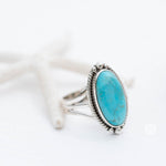 Turquoise Ring ~ Sterling Silver 925 ~ Handmade ~ Statement ~ Hippie ~ Bohemian ~ Jewelry ~Gift For Her ~Gemstone~December Birthstone~MR249