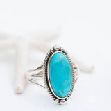 Turquoise Ring ~ Sterling Silver 925 ~ Handmade ~ Statement ~ Hippie ~ Bohemian ~ Jewelry ~Gift For Her ~Gemstone~December Birthstone~MR249