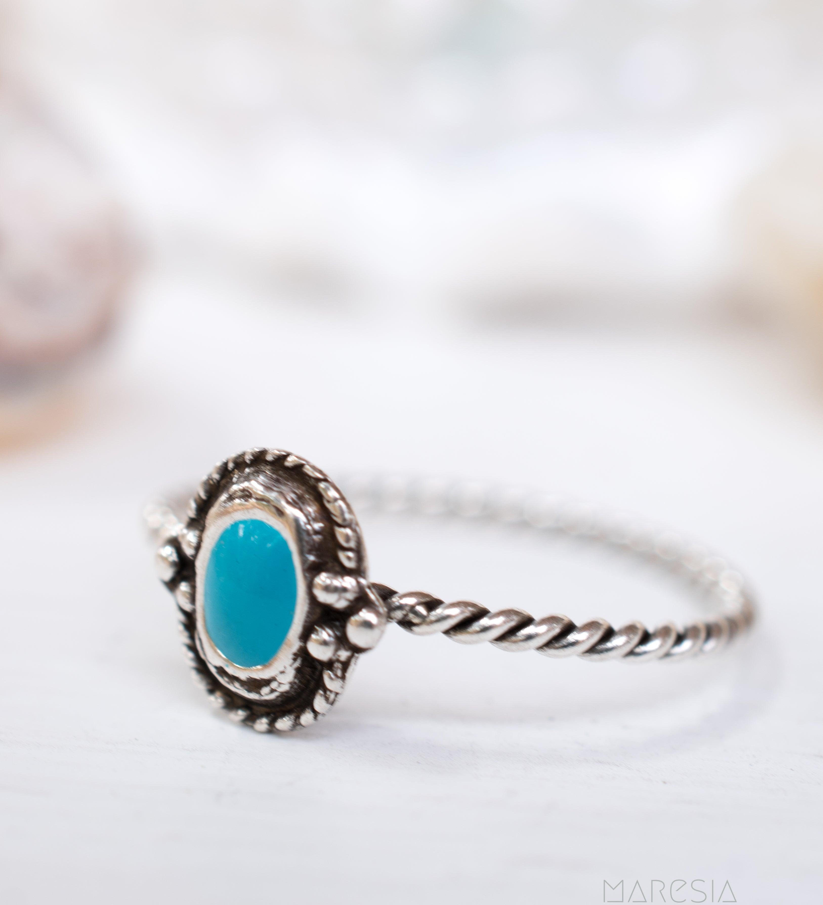 Turquoise Ring ~Sterling Silver 925~SMR024 - Maresia Jewelry