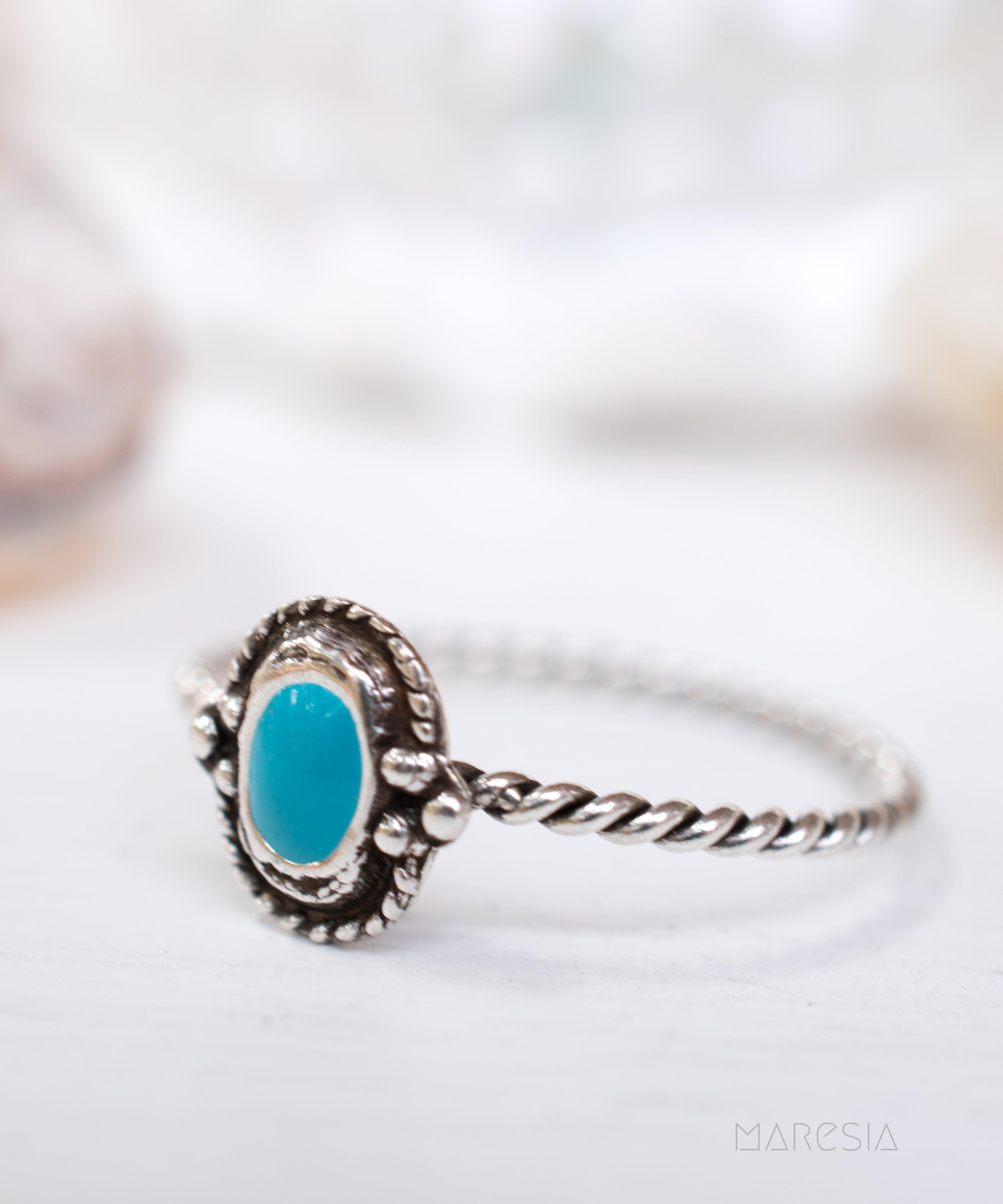 Turquoise Ring ~Sterling Silver 925~SMR024 - Maresia Jewelry
