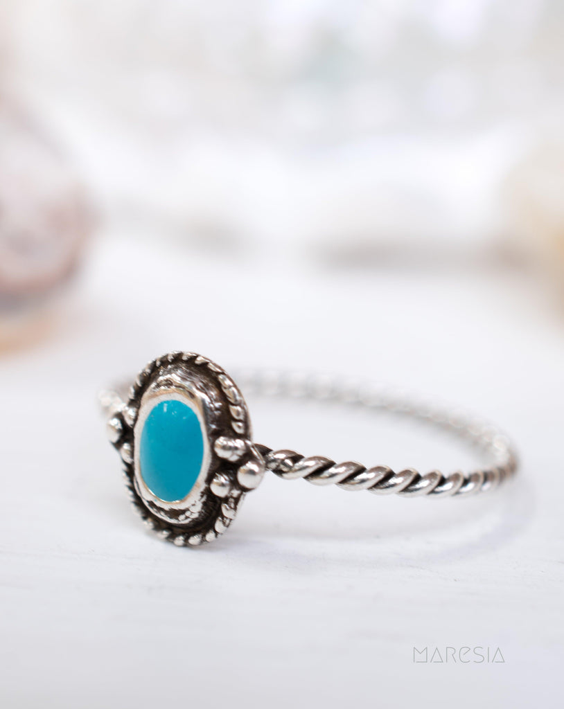 Turquoise Ring ~Sterling Silver 925~SMR024 - Maresia Jewelry