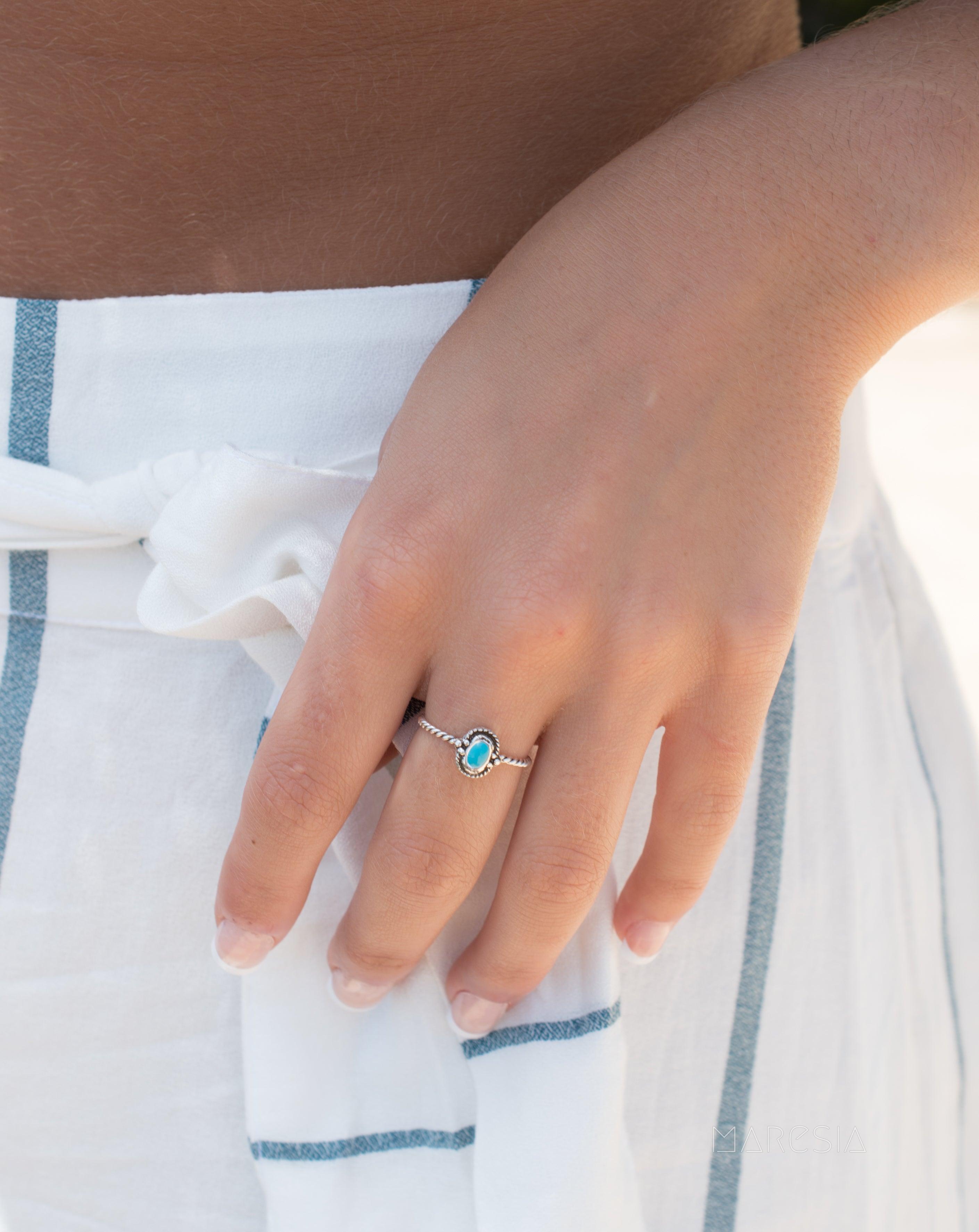 Turquoise Ring ~Sterling Silver 925~SMR024 - Maresia Jewelry