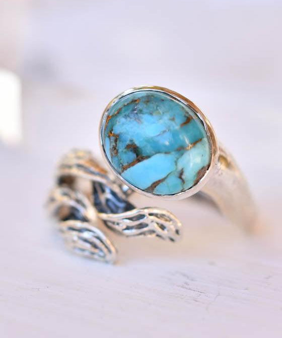 Turquoise Ring ~Sterling Silver 925~SMR142 - Maresia Jewelry
