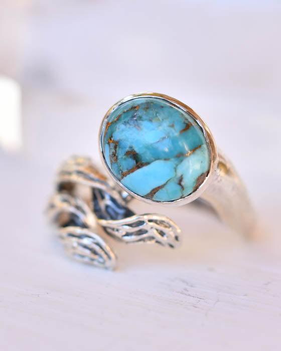 Turquoise Ring ~Sterling Silver 925~SMR142 - Maresia Jewelry