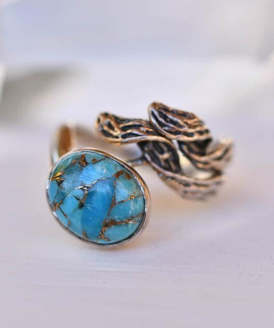 Turquoise Ring ~Sterling Silver 925~SMR142 - Maresia Jewelry