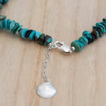 Turquoise shell necklace~ Sterling Silver 925 ~ Choker ~ Jewelry ~ Gift For Her ~ Minimalist~ Handmade~