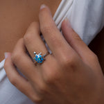 Turtle Blue Opal Ring ~Sterling Silver 925~ SMR069 - Maresia Jewelry