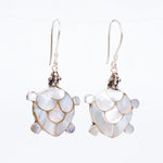 Turtle Mother of Pearl Earrings ~ Sterling Silver 925 ~ SME070 - Maresia Jewelry