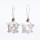 Turtle Mother of Pearl Earrings ~ Sterling Silver 925 ~ SME070 - Maresia Jewelry