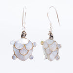 Turtle Mother of Pearl Earrings ~ Sterling Silver 925 ~ SME070 - Maresia Jewelry