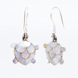 Turtle Mother of Pearl Earrings ~ Sterling Silver 925 ~ SME070 - Maresia Jewelry