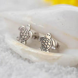 Turtle Stud Earrings ~ Sterling Silver 925 ~ SME042 - Maresia Jewelry