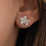 Turtle Stud Earrings ~ Sterling Silver 925 ~ SME042 - Maresia Jewelry
