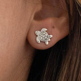 Turtle Stud Earrings ~ Sterling Silver 925 ~ SME042 - Maresia Jewelry