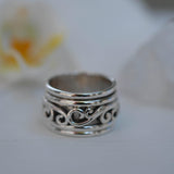 Unisex Spinner Ring ~Sterling Silver 925 ~MS003 - Maresia Jewelry