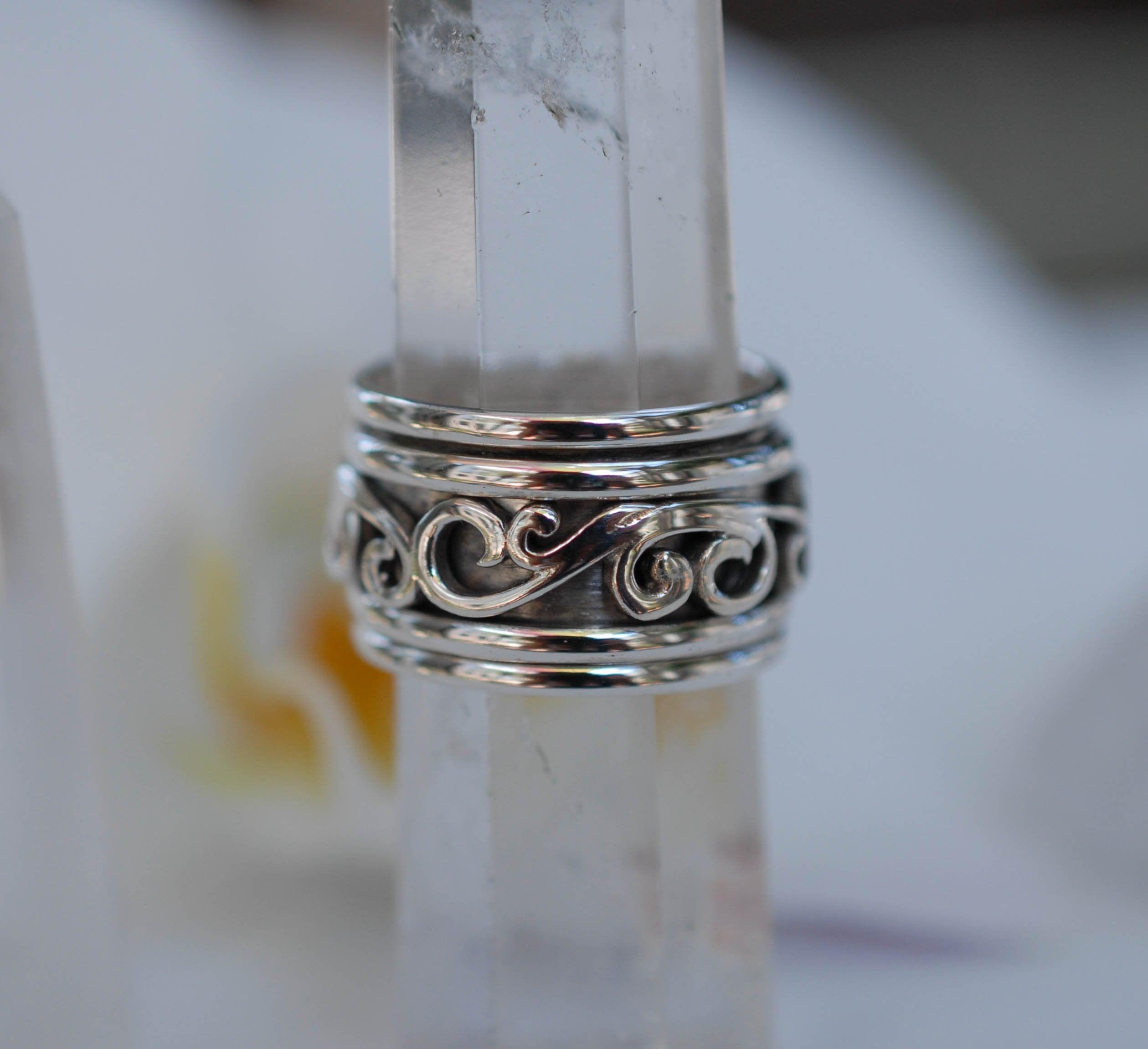 Unisex Spinner Ring ~Sterling Silver 925 ~MS003 - Maresia Jewelry