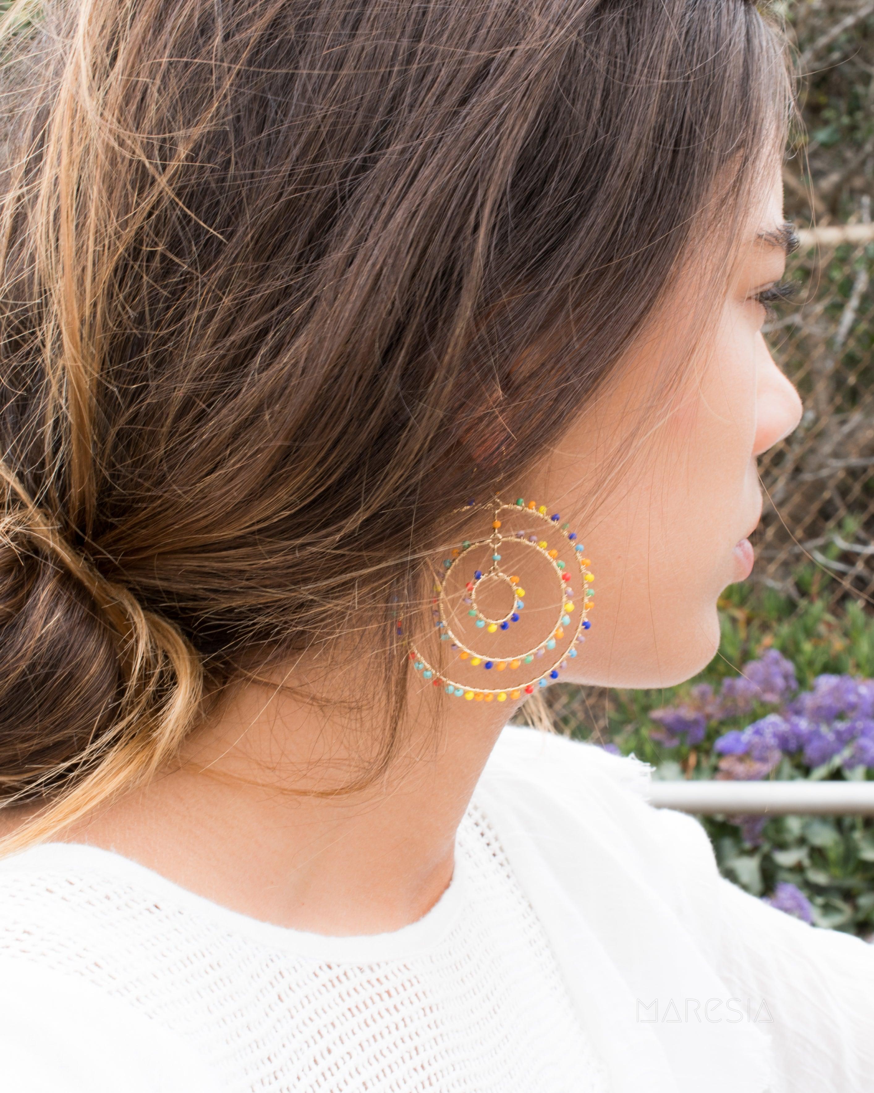 Vania Chandelier Earrings ~Gold Plated ~ SME033 - Maresia Jewelry