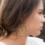 Vania Chandelier Earrings ~Gold Plated ~ SME033 - Maresia Jewelry